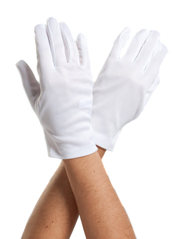 Adult Dress Gloves White Nylon 8-12 5044A 12 PACK