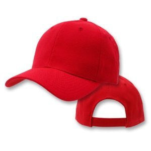 Red Adjustable Baseball Dad Cap 1382