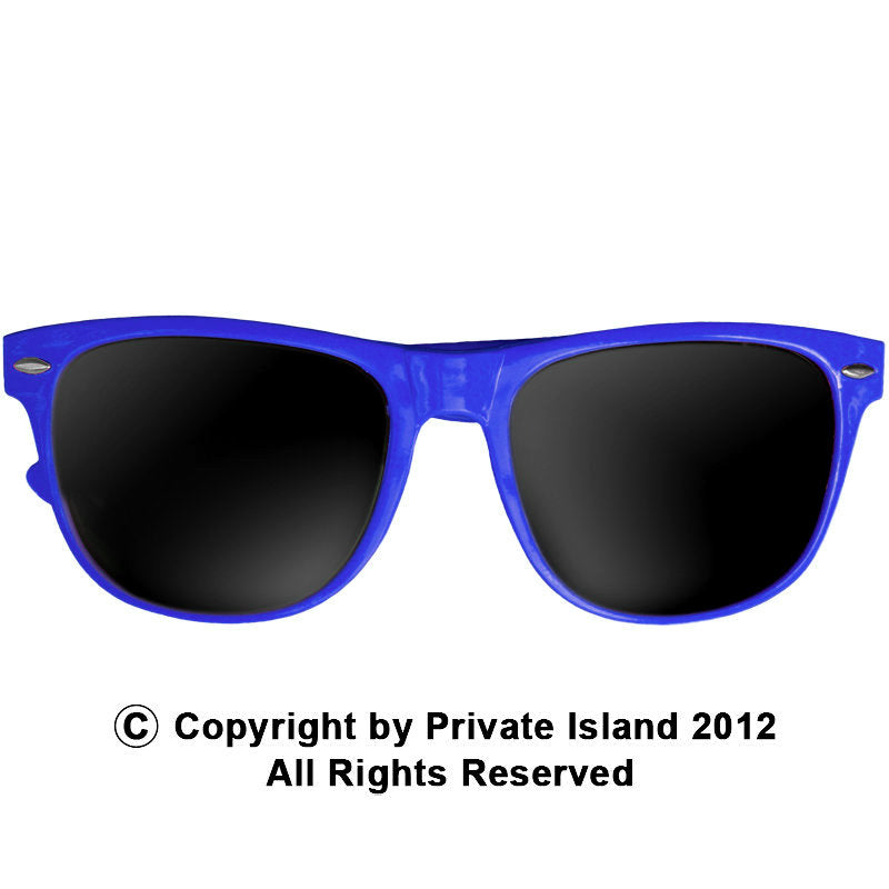 Royal Blue Sunglasses | Iconic 80's Style | 12 PACK  Adult Size 1076