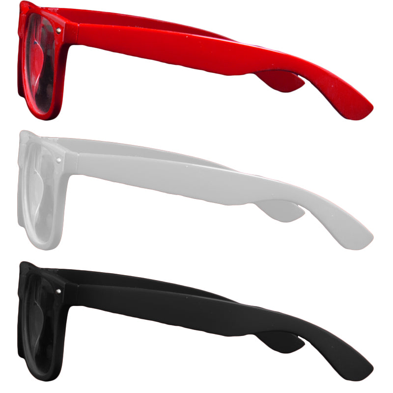Iconic 80's Style Sunglasses | Clear Lens Sunglasses Adult Size Mixed Colors 1080
