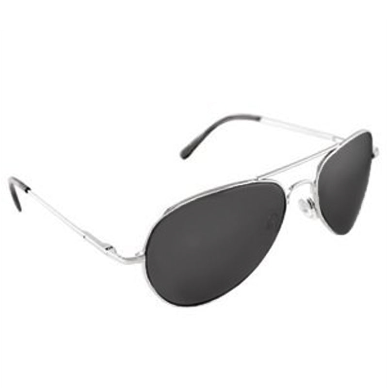 Retro Glasses Silver Frame/Black Lens Police Glasses 1110