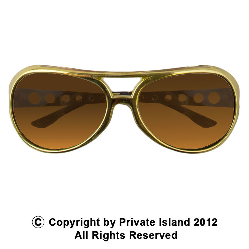 12 PACK Rockstar Elvis Style Sunglasses GOLD 1131A