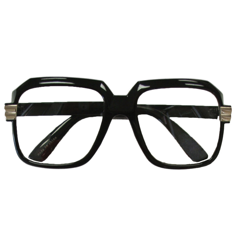 Rapper Style Black Frame/Clear Lens Sunglasses 1145
