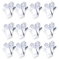 White Short Dress Gloves Satin Adult 9" 12 PACK 1202D