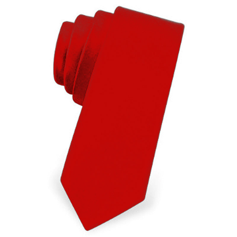 Red 3.75"" Wide Standard Satin Tie 6827