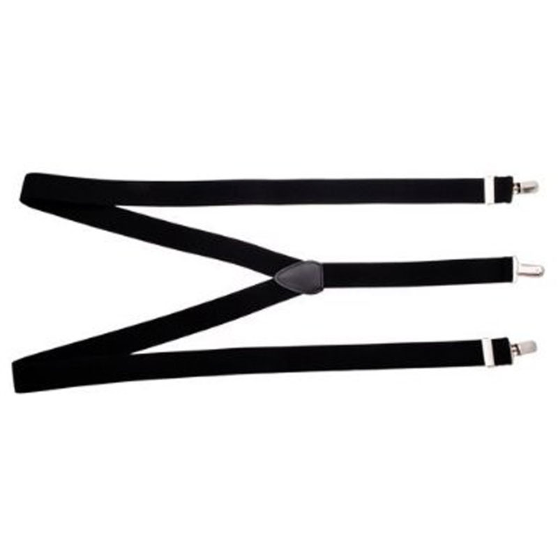 Black Ultra Skinny Suspenders .5 inch 1280