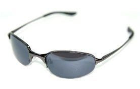 UV 400 Sports Sunglasses Black Fishing Metal Half Frame/Black Lens 1116