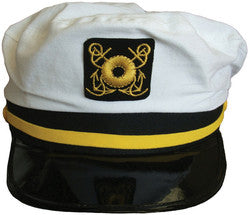 Captain Yacht Hat with Yellow Band 1342