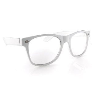 White Frame Clear Lens Glasses Adult 12 PACK WS1086D