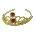 Gold Princess Tiara with Red Stone 1445