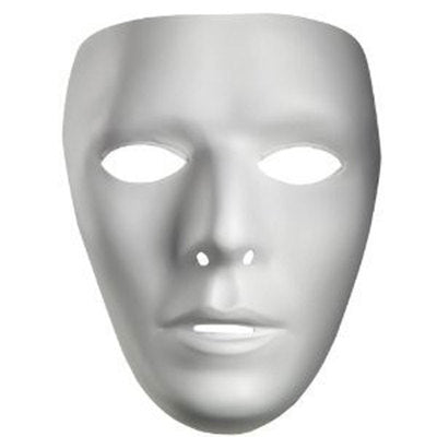 White Create Your Own Female Mask  w/ String 1661