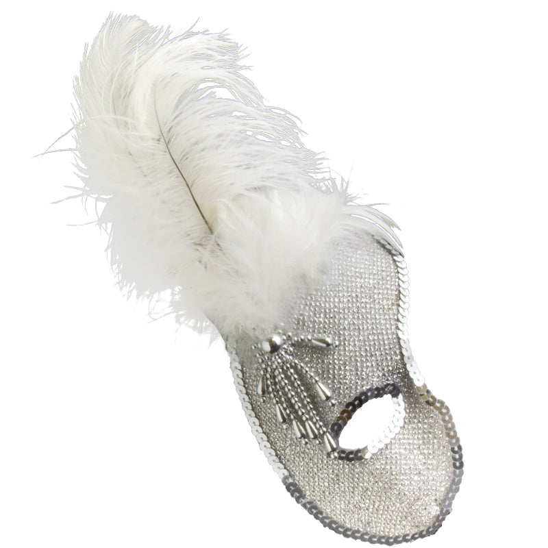 Silver Masquerade Masks | Masquerade Masks for Women | With String Back 1665