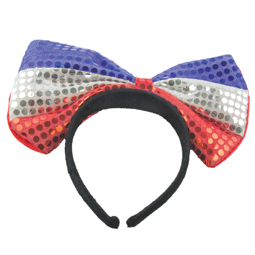 4th of July LED Bowtie Headband 1874