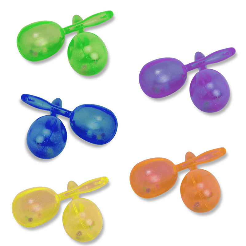 Childrens Maracas | Child Maracas | Glitter Mix Colors 5" 1886 12 PACK