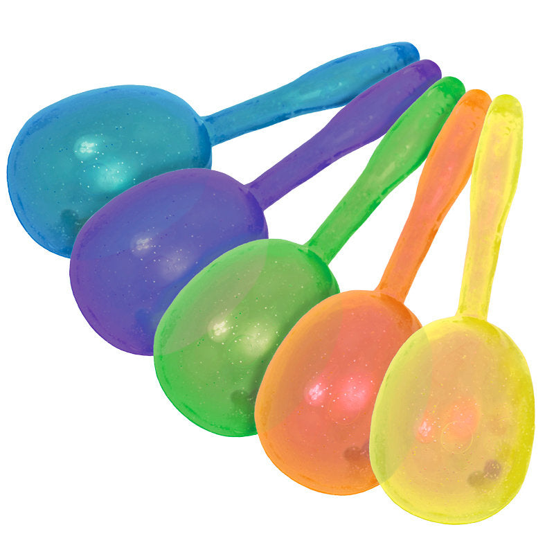 Childrens Maracas | Child Maracas | Glitter Mix Colors 5" 1886 12 PACK