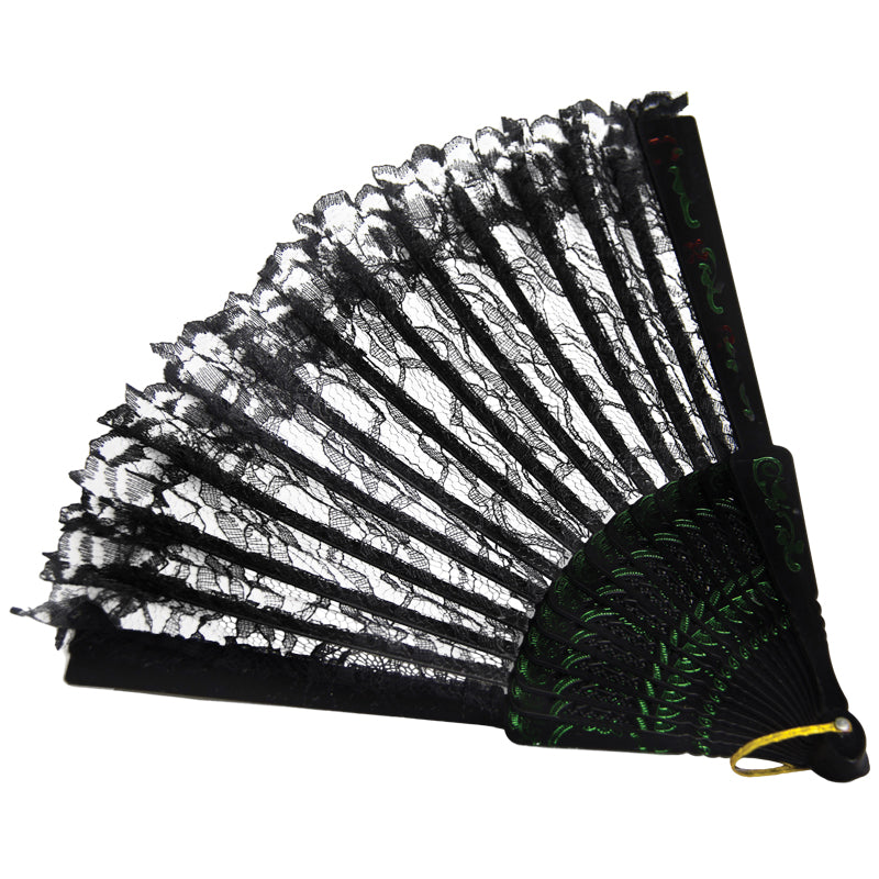 Black Lace Fiesta Fan 1892