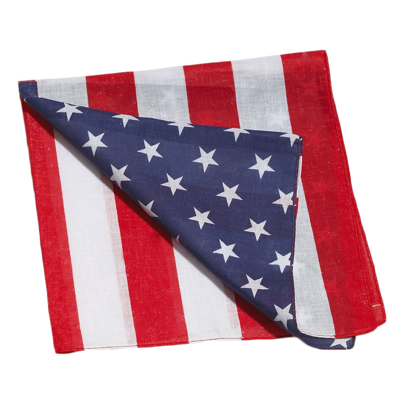 12 PACK American Flag Bandanna 22" Square Standard 100% Cotton 1973D
