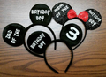 Disney World Ears Customized, Mickey Mouse Ears, Mickey Mouse, Disney Ears, MInnie Ears, Mickey Costume Ears, MInnie Costume Ears, Disney Mickey Mouse