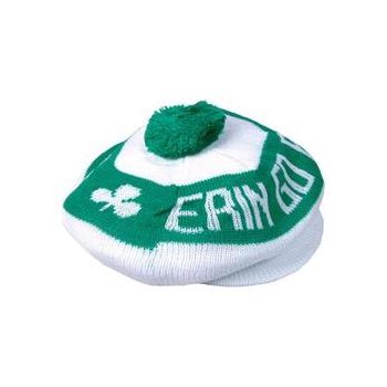 St Patricks Day Erin Go Bragh Irish Tam with White Brim 5878
