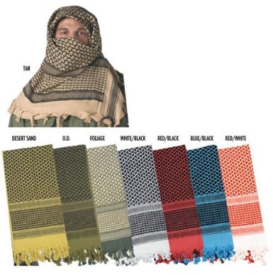 Red and Black Military Tactical Desert Scarf 2166