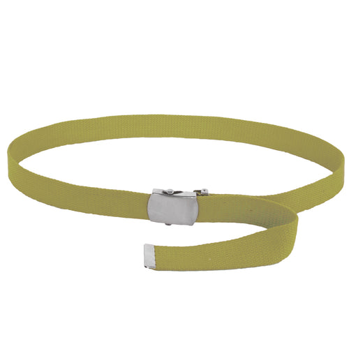 12 PACK Tan Canvas Belt Adjustable Military Belts Adjusts to 44-46" Size  2222D