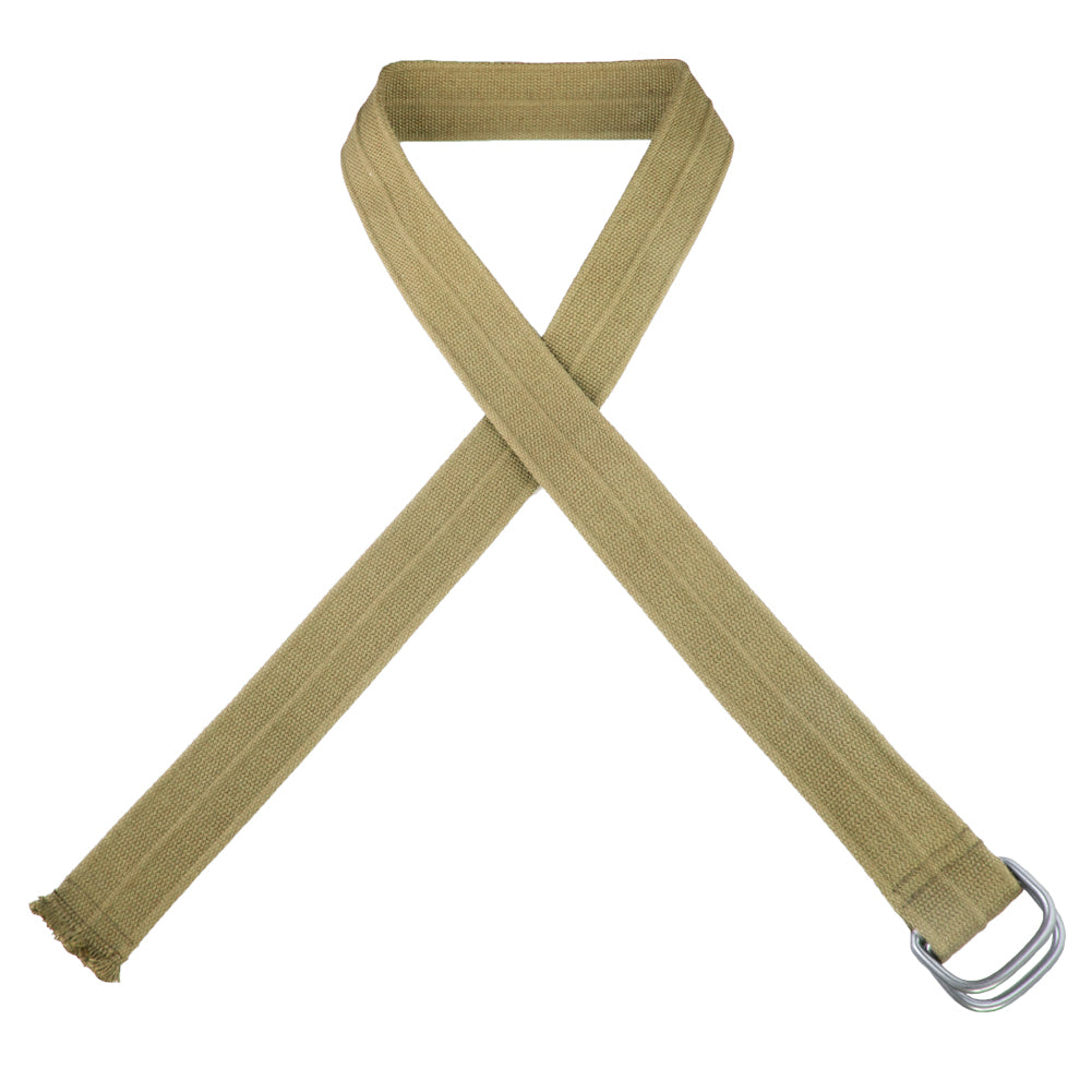 Khaki Military D-Ring Canvas Belt 2241