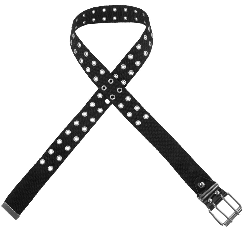 Black Canvas Two Hole Grommet Belts Mix Sizes 2270-A