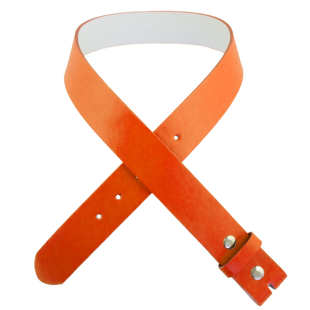 Orange Buckle-less Belts For Buckles Adult 12 PACK Mix Sizes w/FREE BUCKLE 2340A