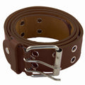 Brown Punk Two Rows Metal Holes Belt 2436-2439