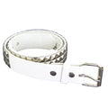12 PACK Punk Belts Silver Studded White Mix Sizes 2508A