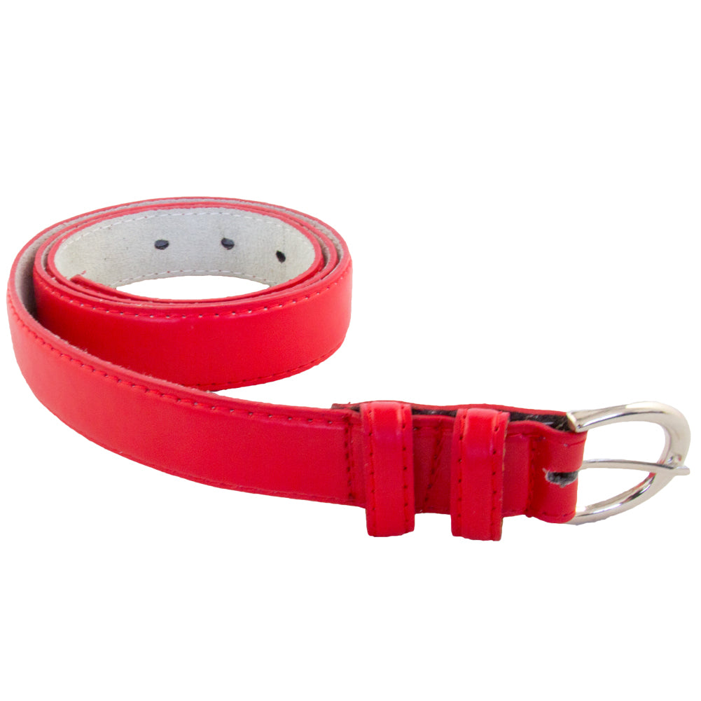 Red 1 Inch Skinny Belt 12 PACK Mixed Sizes