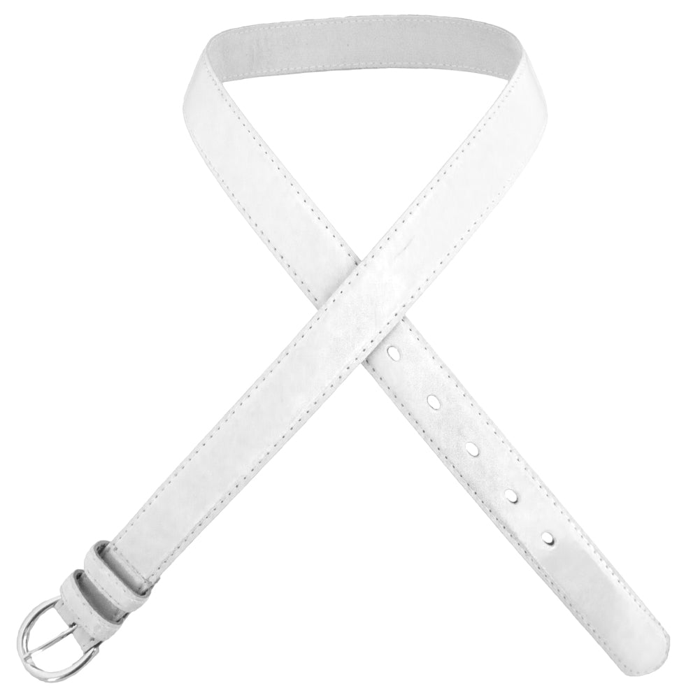 12 PACK White 1 Inch Skinny Belts Mix Sizes 2564A