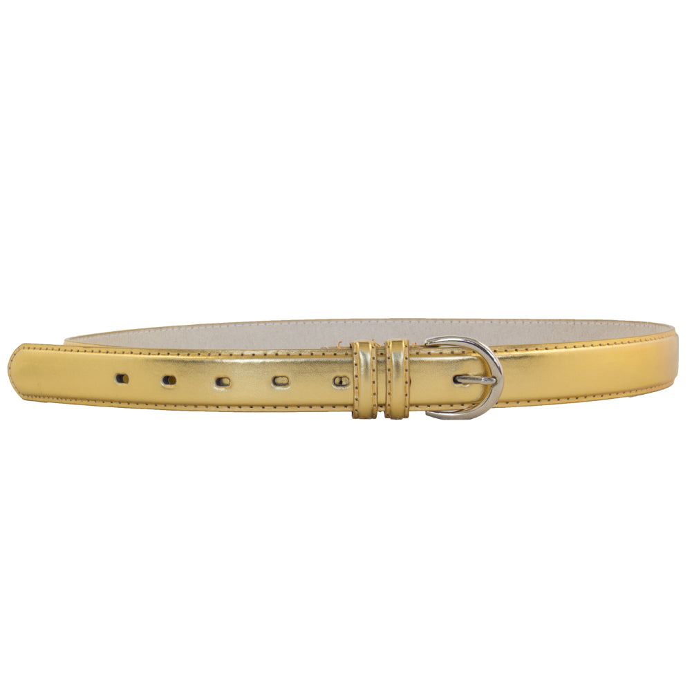 12 PACK Gold 1 Inch Skinny Belts Mix Sizes 2572A