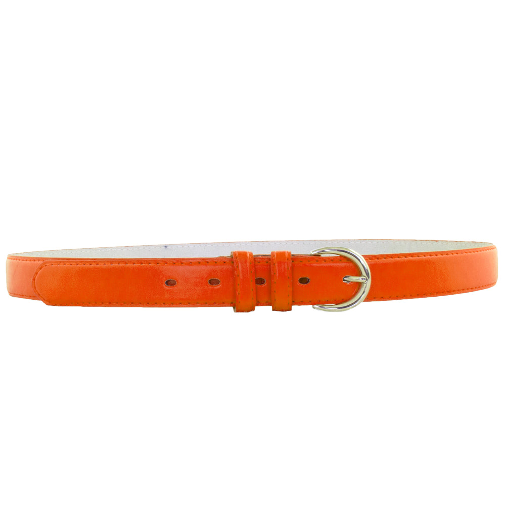 12 PACK Neon Orange 1 Inch Skinny Belts Mix Sizes 2644A