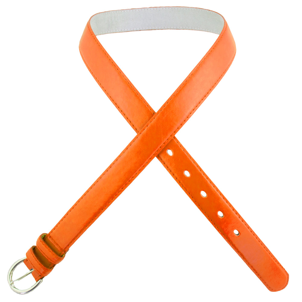 12 PACK Neon Orange 1 Inch Skinny Belts Mix Sizes 2644ANO