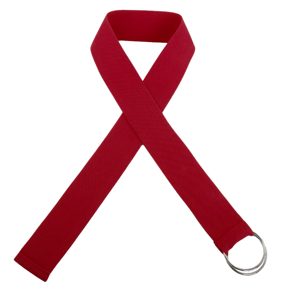 Stretch D-Ring Belt Burgundy 2685