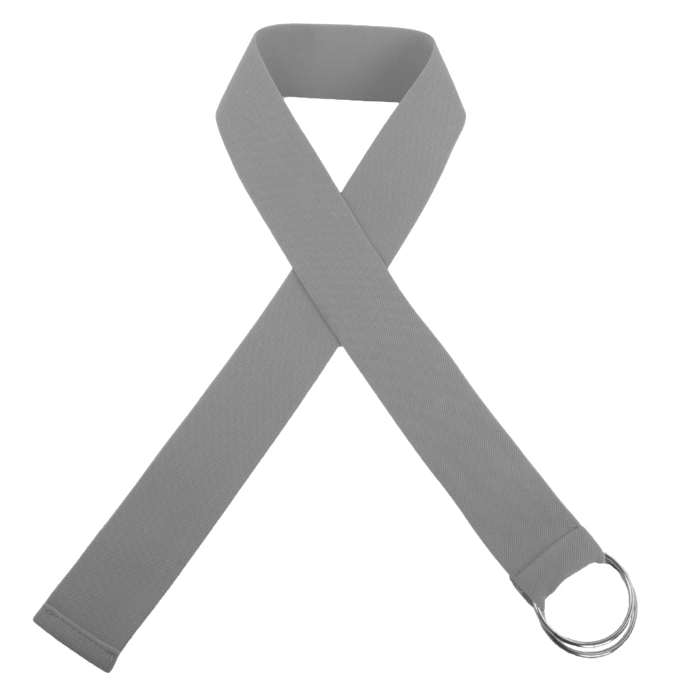 Light Grey Stretch D-Ring Belt 2687