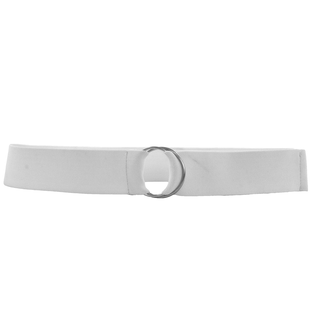 White Stretch D-Ring Belt 2696