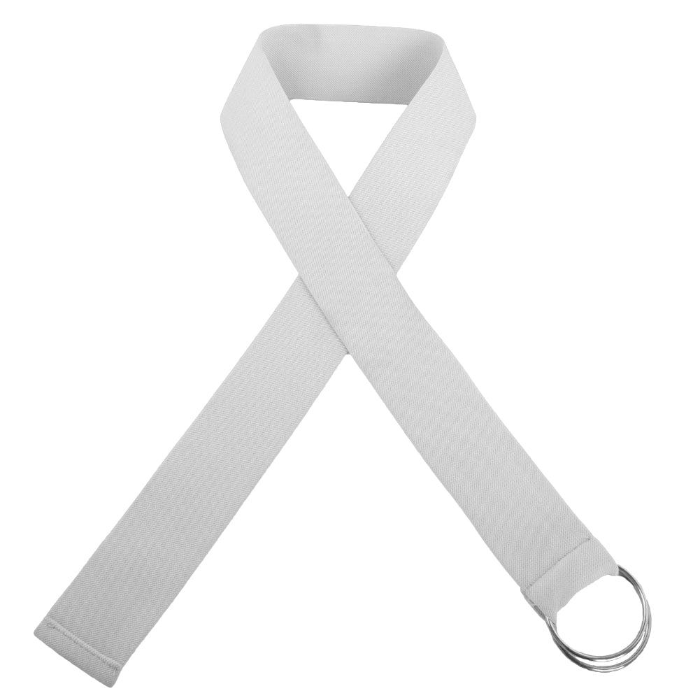 White Stretch D-Ring Belt 2696