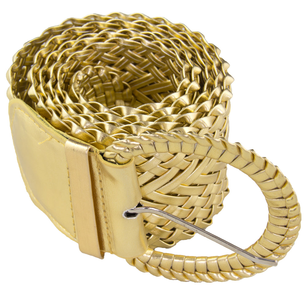 12 PACK Gold Diva Wide Braided Belts Mix Sizes 2730A