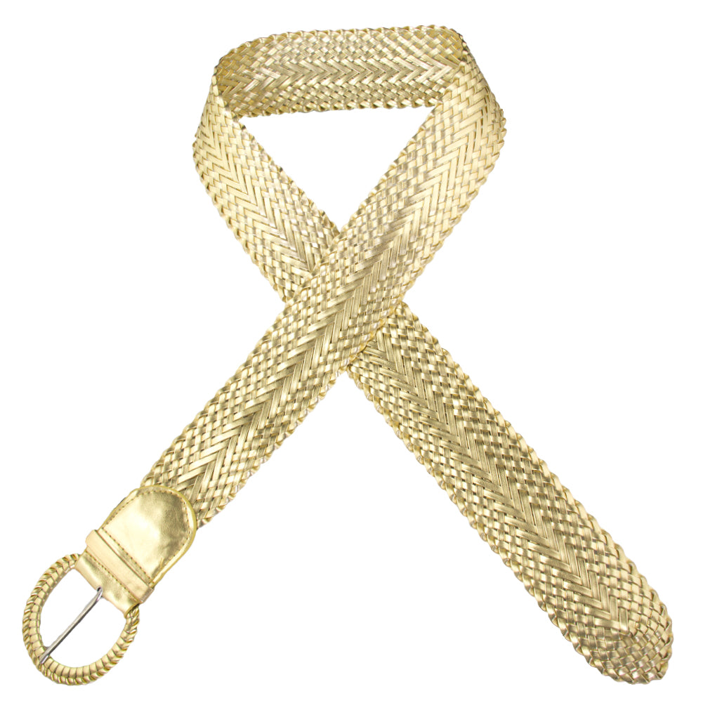 12 PACK Gold Diva Wide Braided Belts Mix Sizes 2730A
