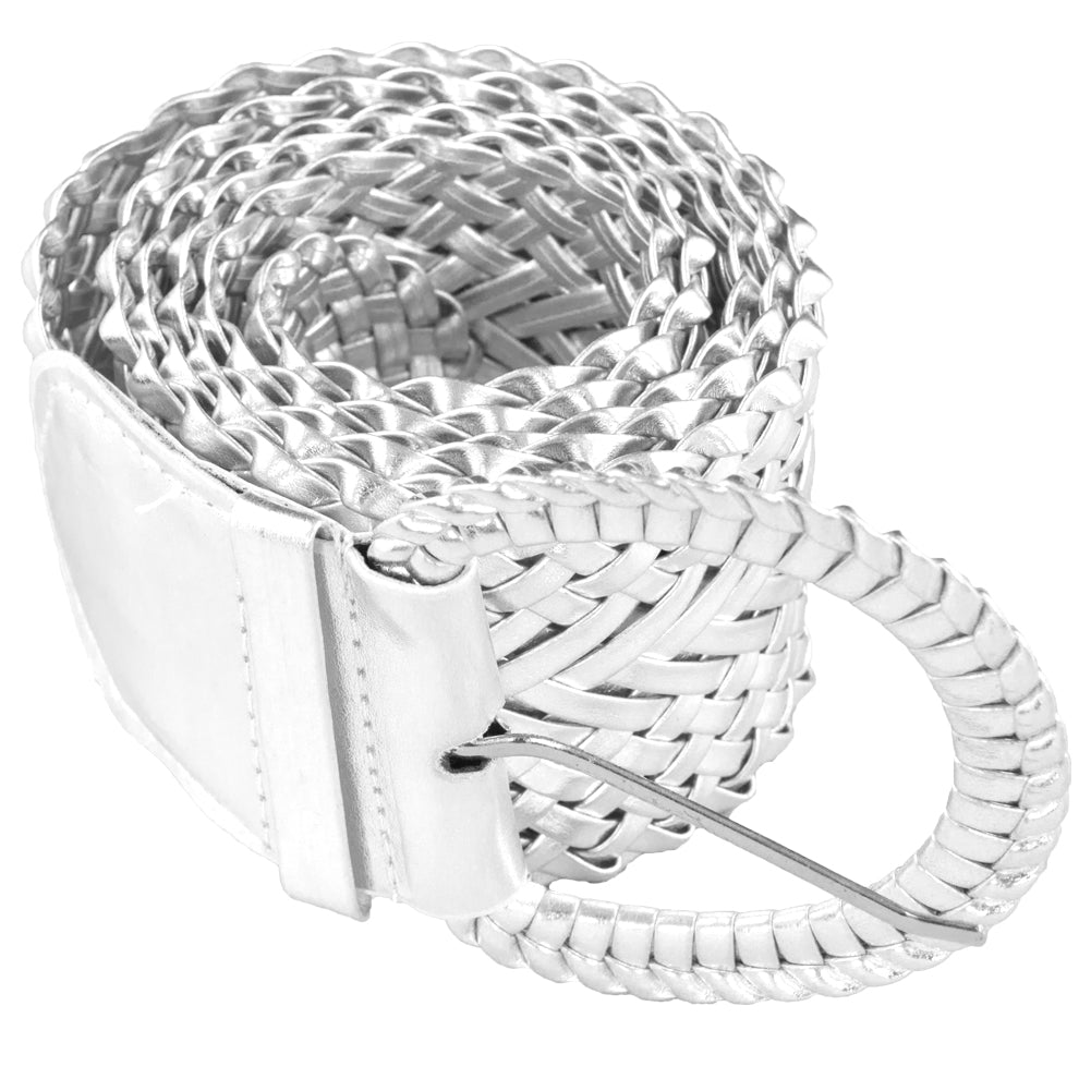 White Diva Wide Braided Belt 2733-2735