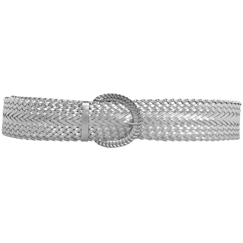 Silver Diva Wide Braided Belt 2736-2738