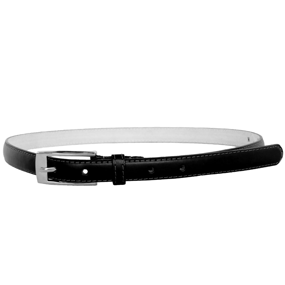 Black Skinny Belt with Rectangle Buckle 2760-2763