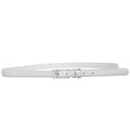 Silver Skinny Belt with Rectangle Buckle 2780-2783