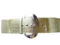 Gold 3" Wide Cinch Croco Embossed Elastic Stretch Belt 2831