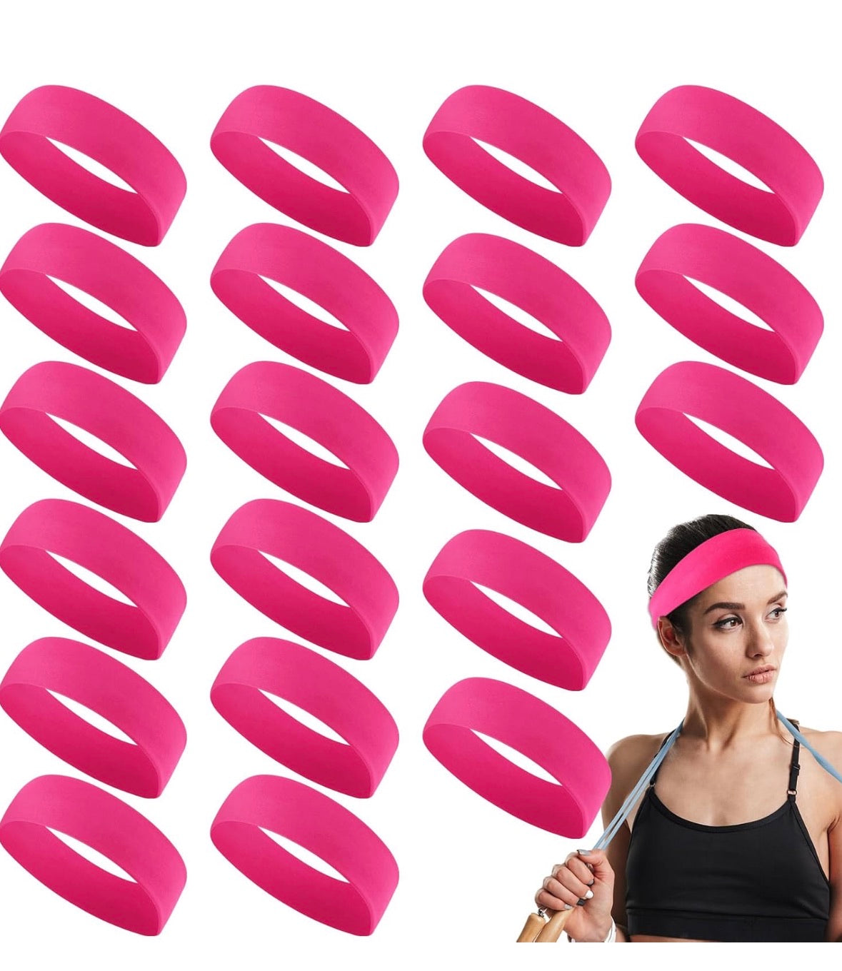Neon Pink  Sweatband/Headband 3095