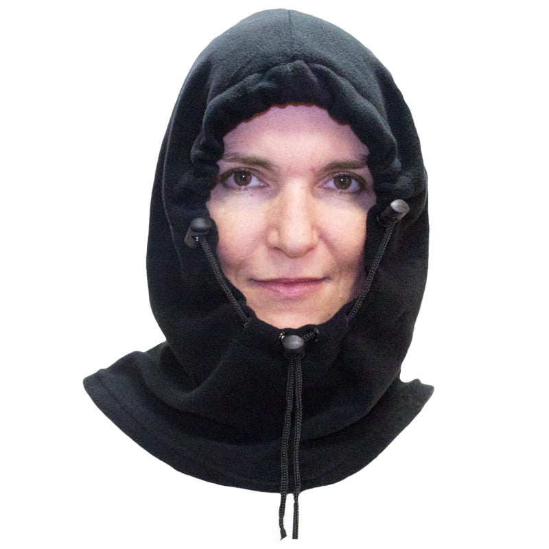 Black Polar Fleece Hat |  Adjustable Balaclava | 3063