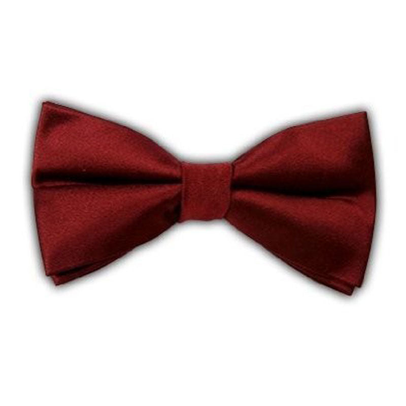 12 PACK Satin Bow Tie Men's Burgundy 6841D