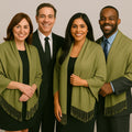 Olive Green Pashmina Scarf  Shawl 100% Fine Wool Mix 12 PACK  28" x 78" 2103